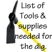 Click here for list of things to bring to the amethyst crystal dig.
